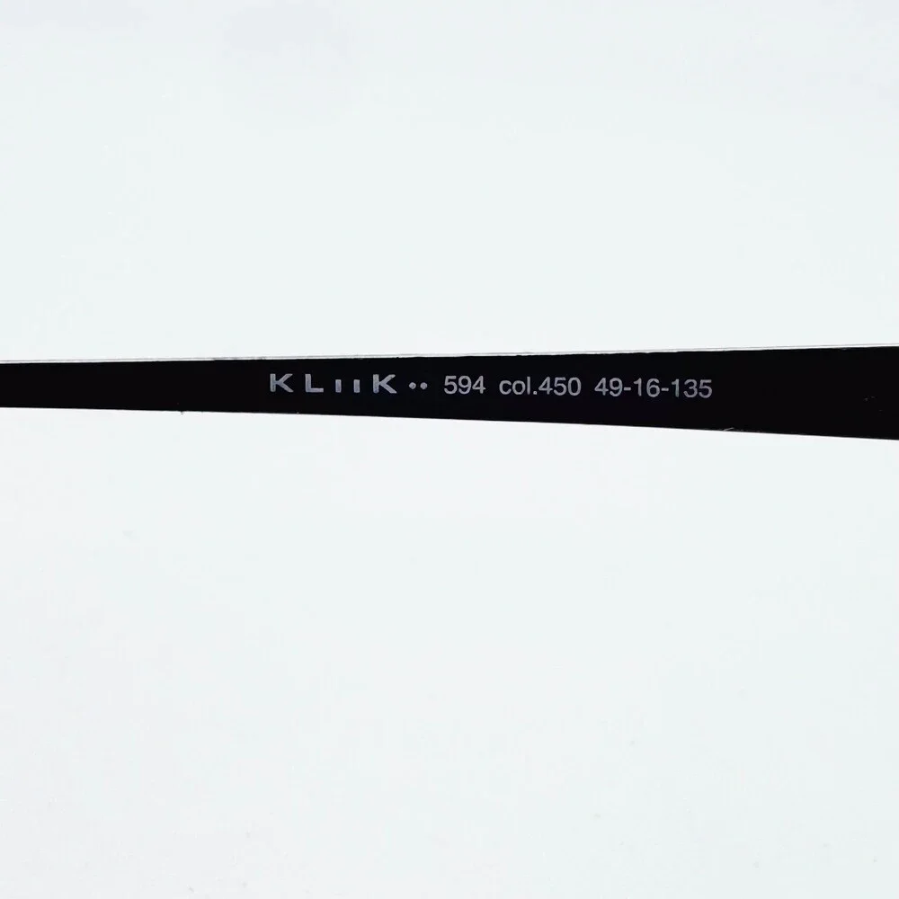 Kliik Eyeglasses Womens Brown Geometric Pattern Half Rim 594 49-16-135